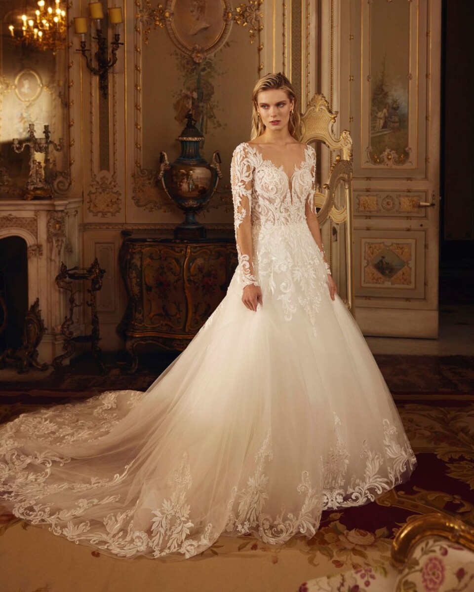Demetrios 1297 trouwjurk lange mouwen