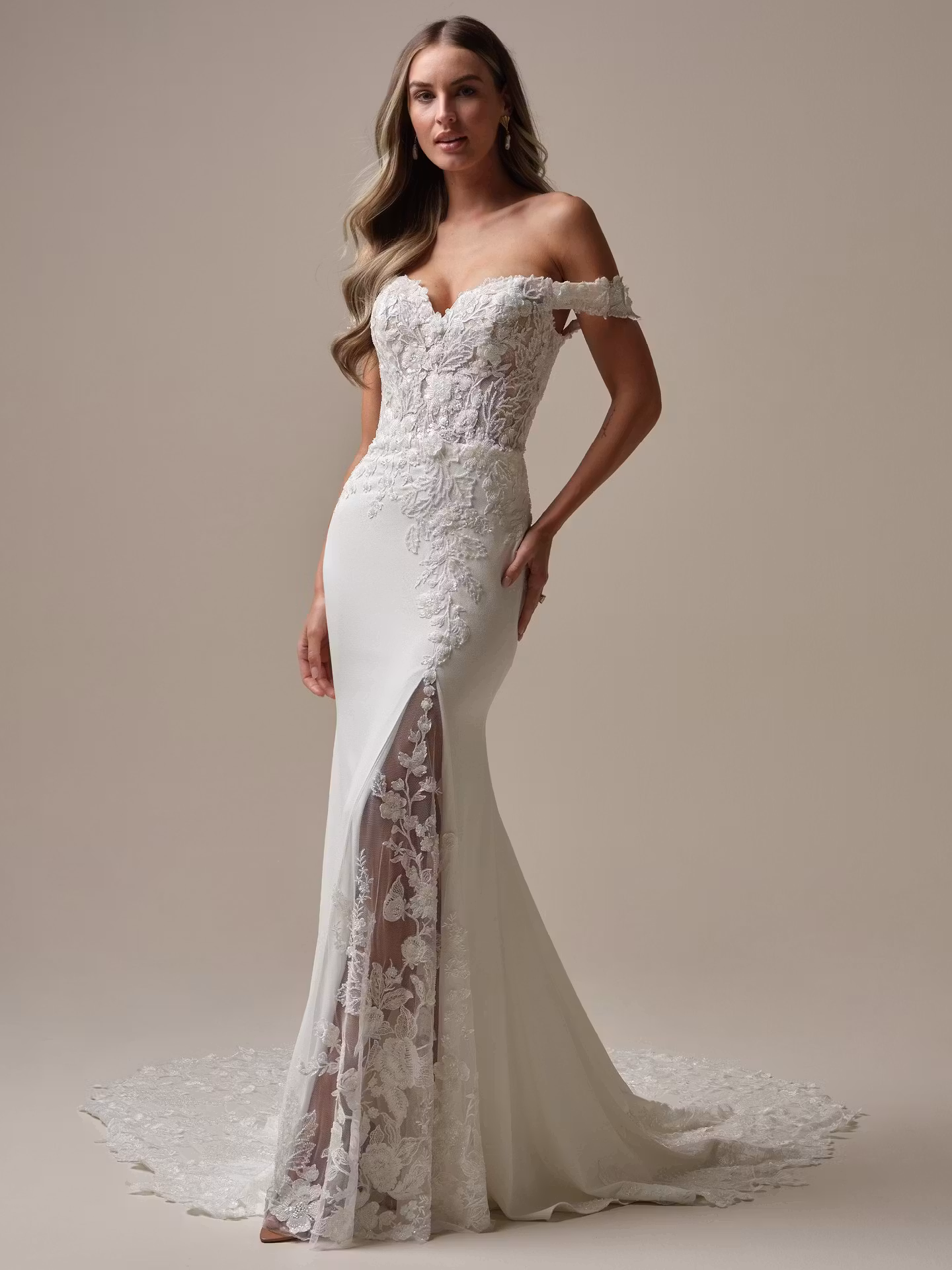 Rebecca Ingram Adeline Sheath Wedding Dress 25RK278A01 Alt50 IV